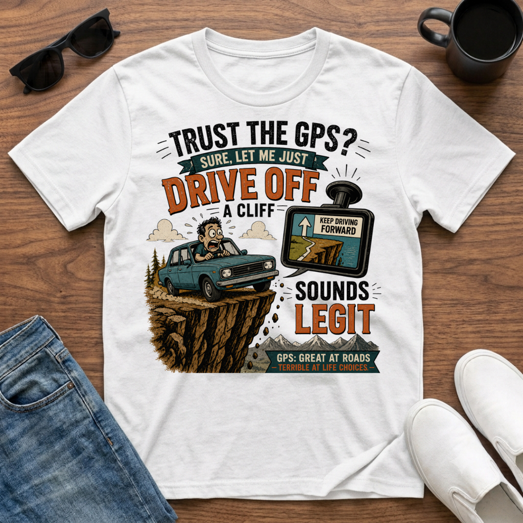 Trust the GPS Drive Off a Cliff T-Shirt