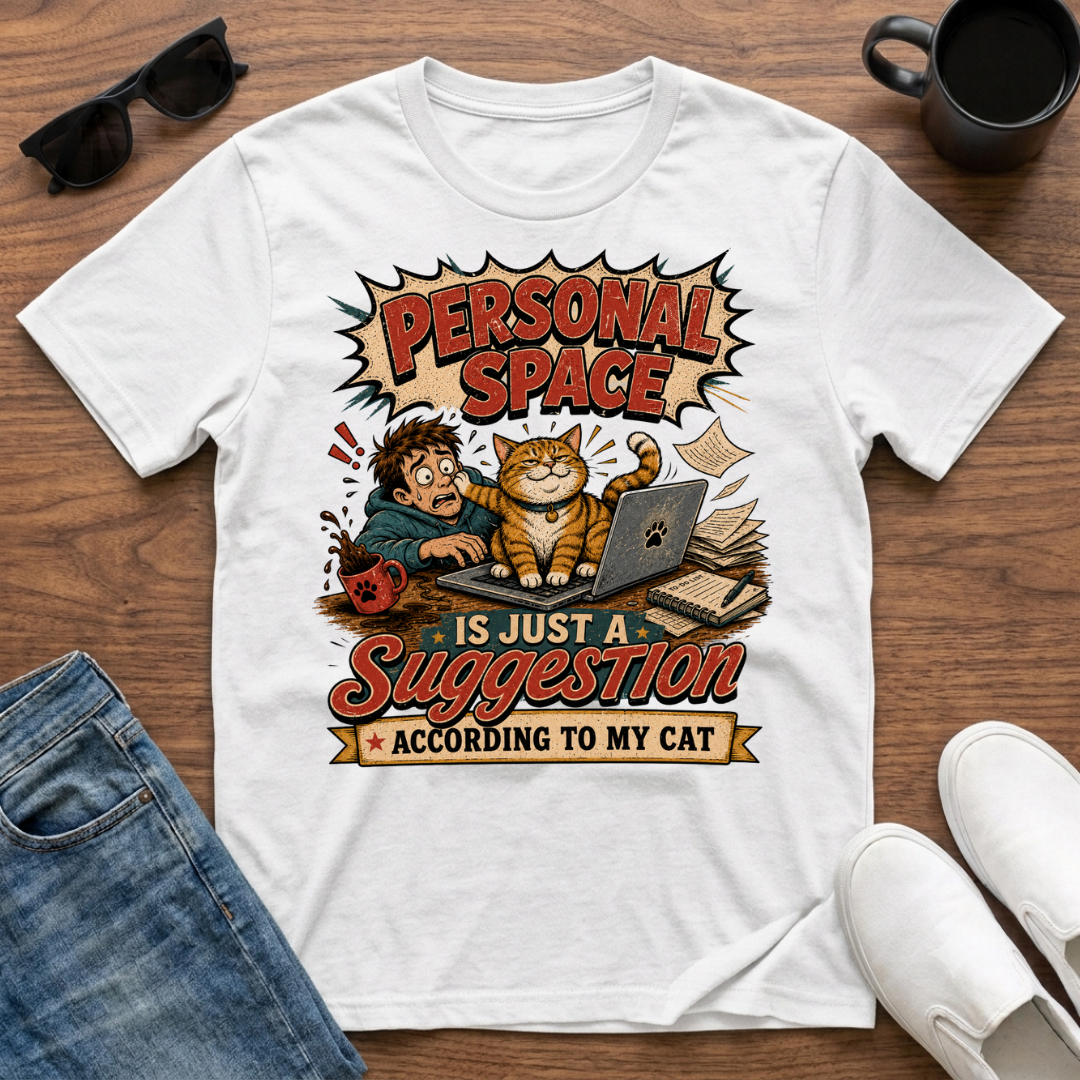Personal Space is Just a Suggestion According to My Cat T-Shirt