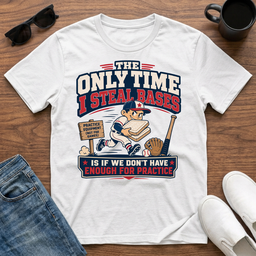 The Only Time I Steal Bases is if we Don't have enough for Practice T-Shirt
