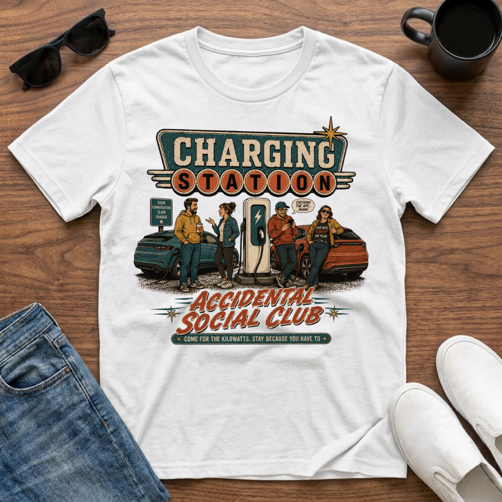 Charging Station Accidental Social Club T-Shirt