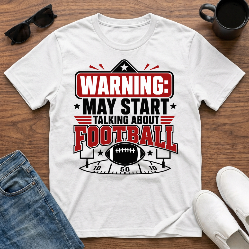 Warning May Start Talking about Football T-Shirt