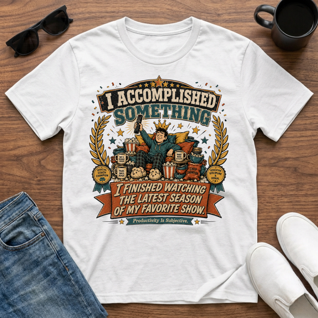 I Accomplished Something I Finished Watching the Latest Season of my Favorite Show T-Shirt
