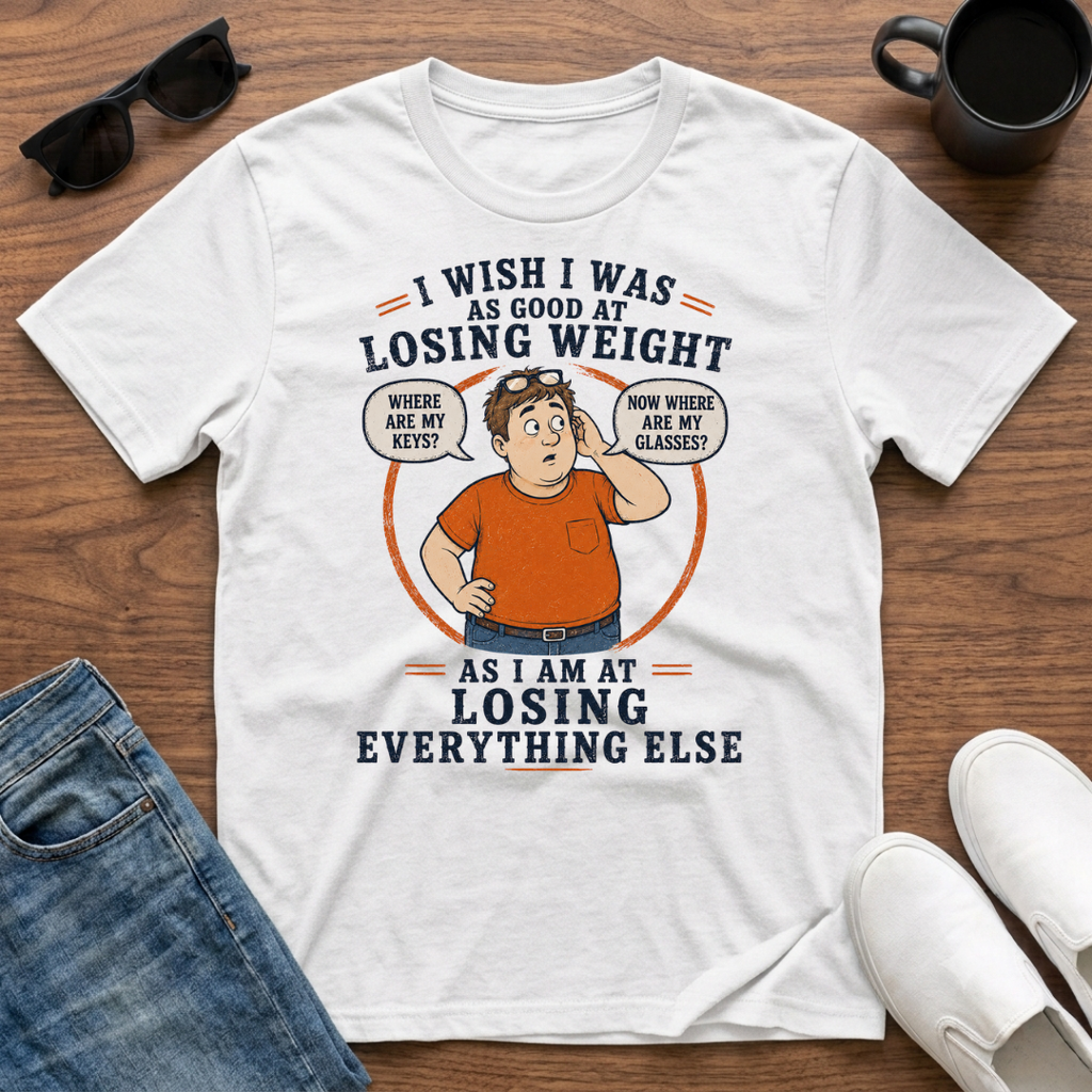 I Wish I was as Good at Losing Weight as I am at Losing Everything Else (male) T-Shirt
