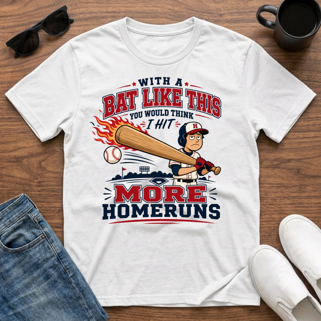 With a Bat Like This You would Think I Hit more Homeruns T-Shirt
