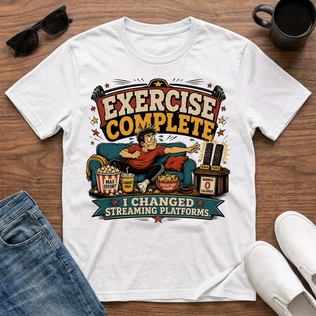 Exercise Complete I Changed Streaming Platforms T-Shirt