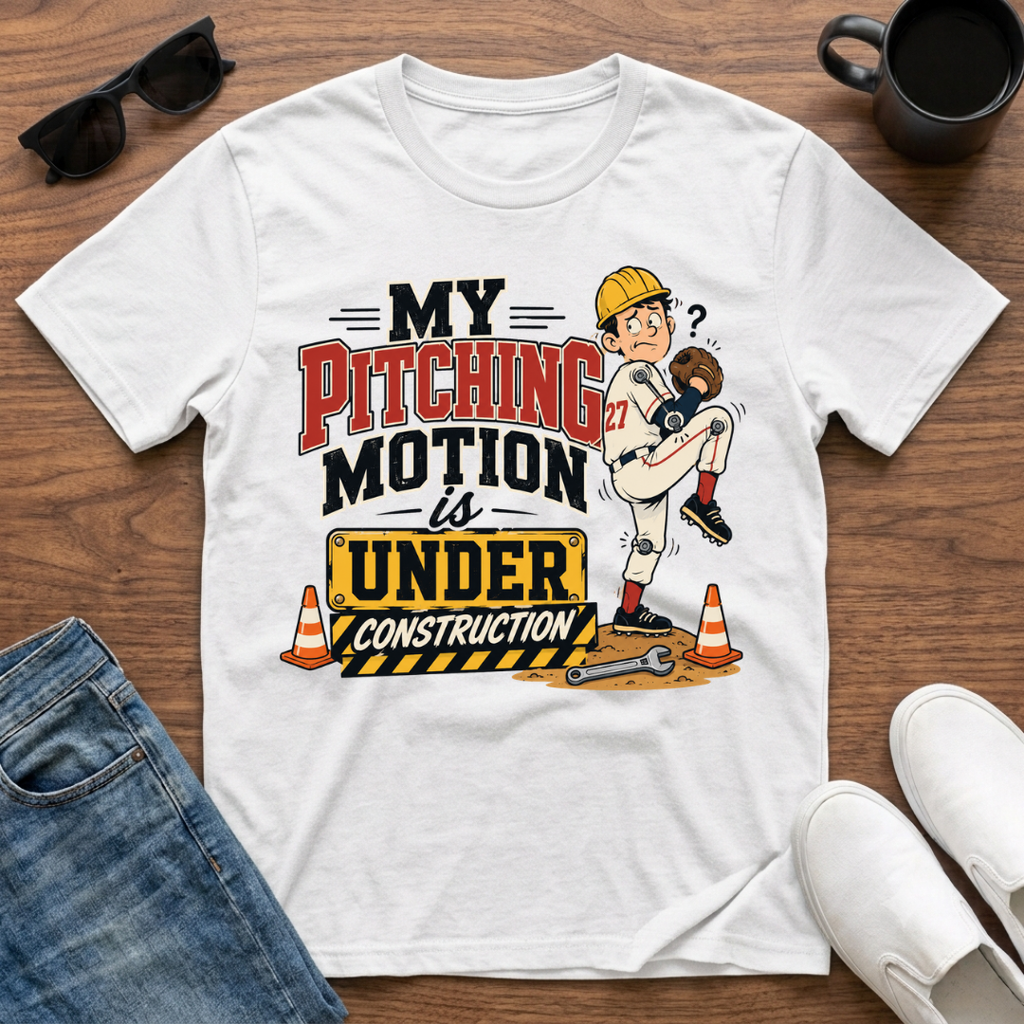 My Pitching Motion is Under Construction T-Shirt
